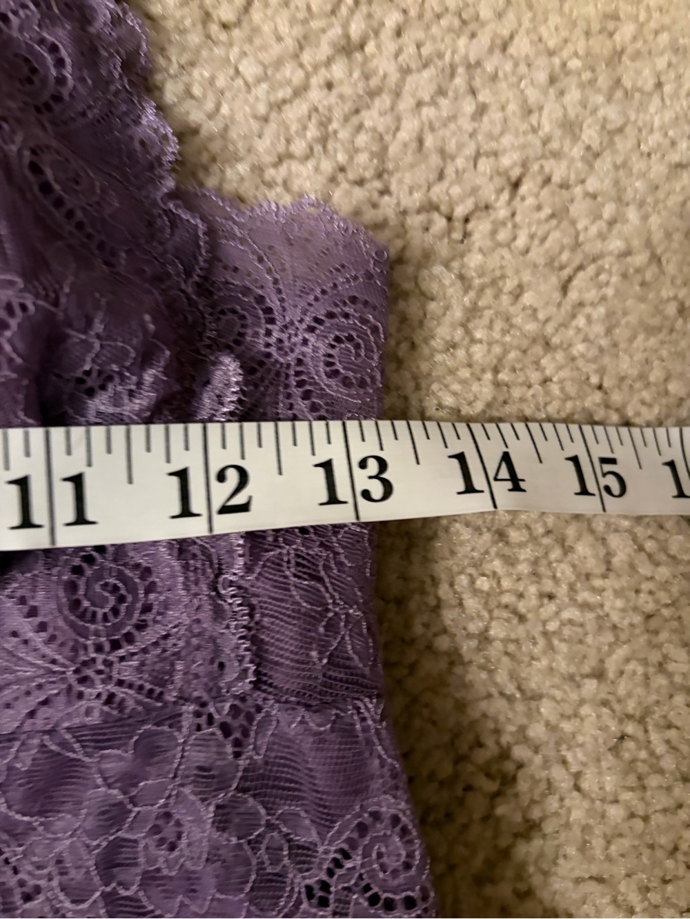 Y2K 2000s Purple Lace Girly Midi Nightgown Slip Dress Lounge Sleepwear Medium M - Picture 11 of 13